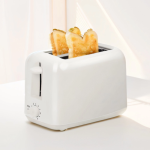 plastic 2 slice toaster white