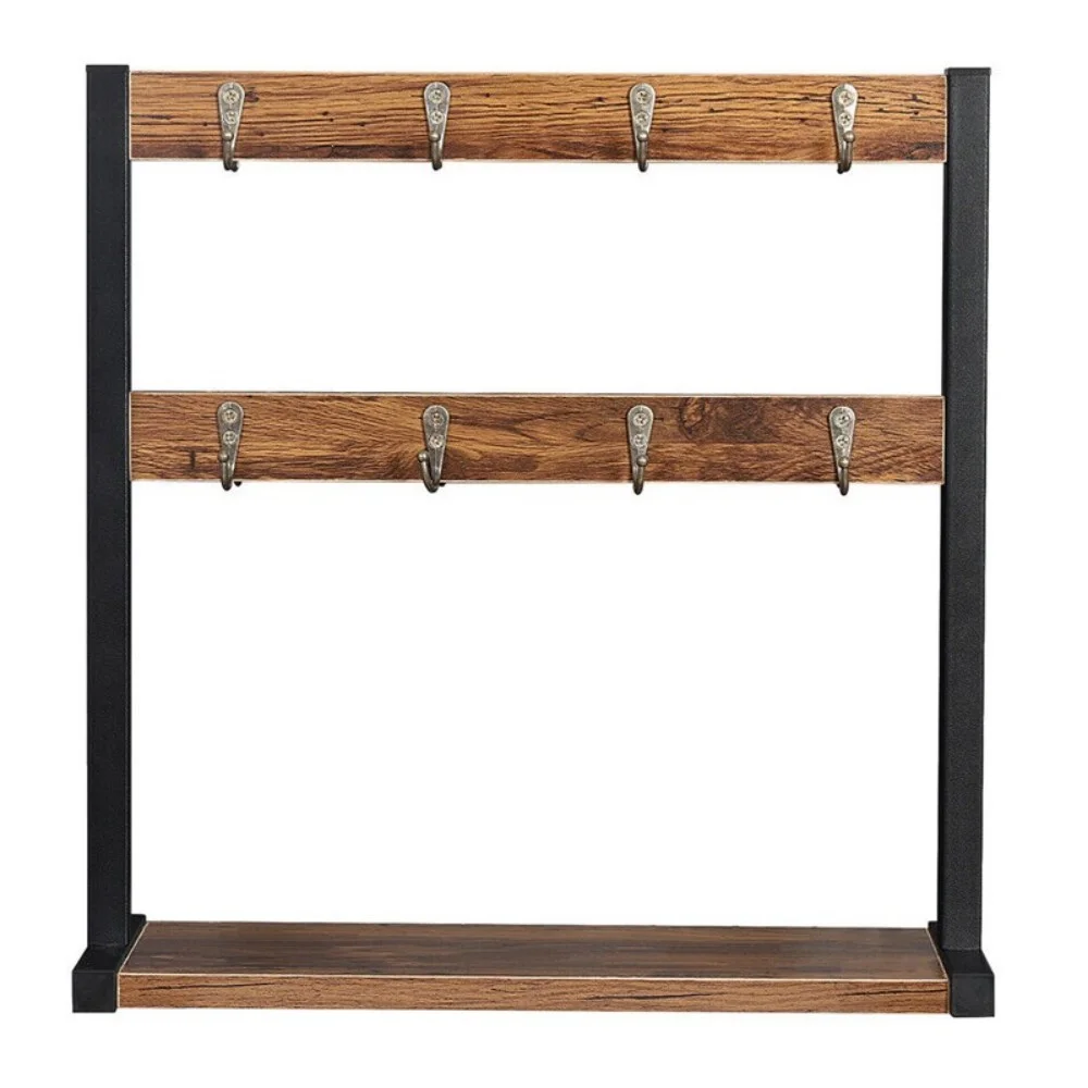 2-Tier Wooden Mug Holder Stand - Space-Saving Cup Storage Rack for 12 Coffee Mugs - Image 9