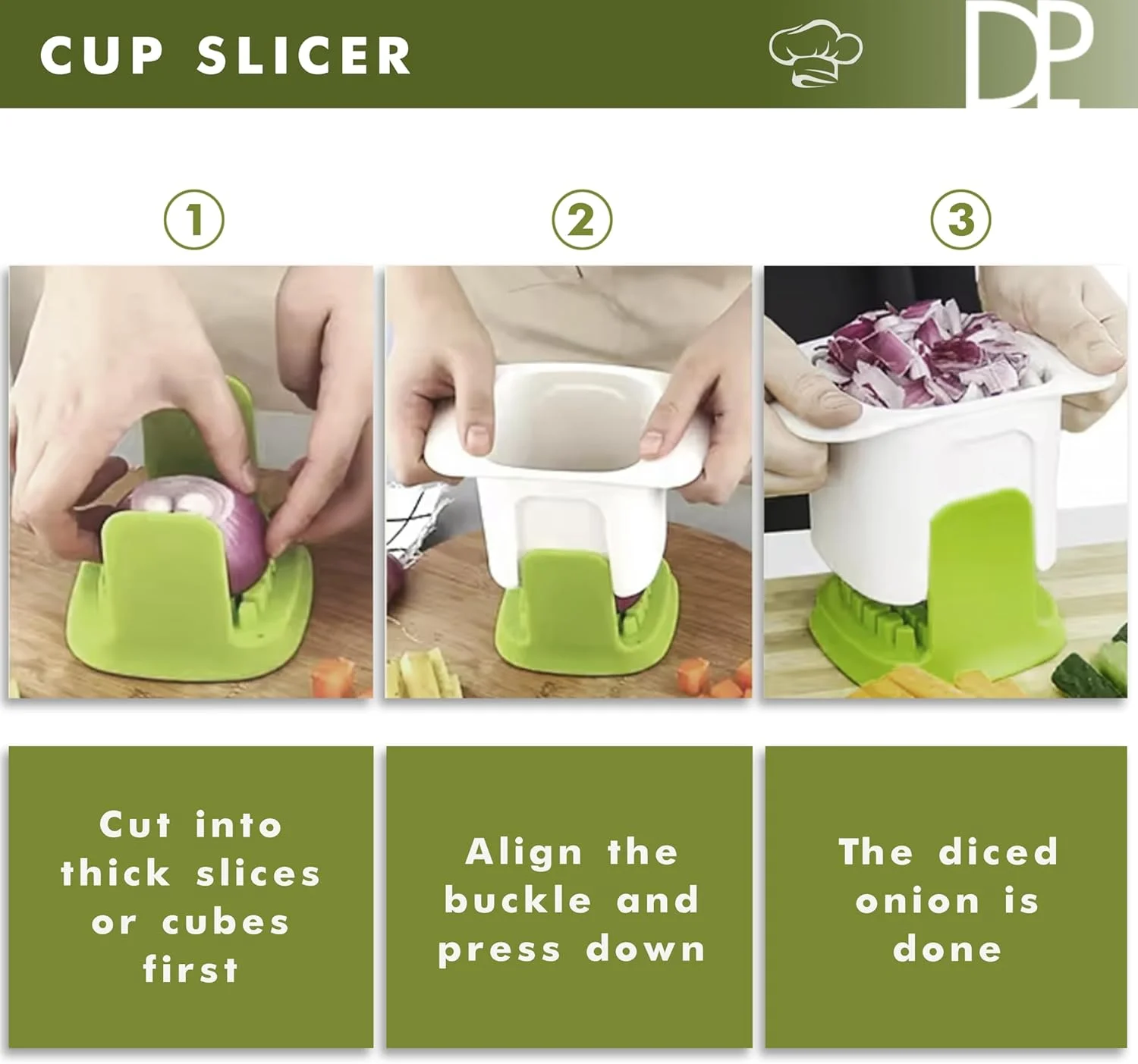 Stainless Steel Cup Slicer: Fast Fruit & Vegetable Chopper | Kitchenixx - Image 4