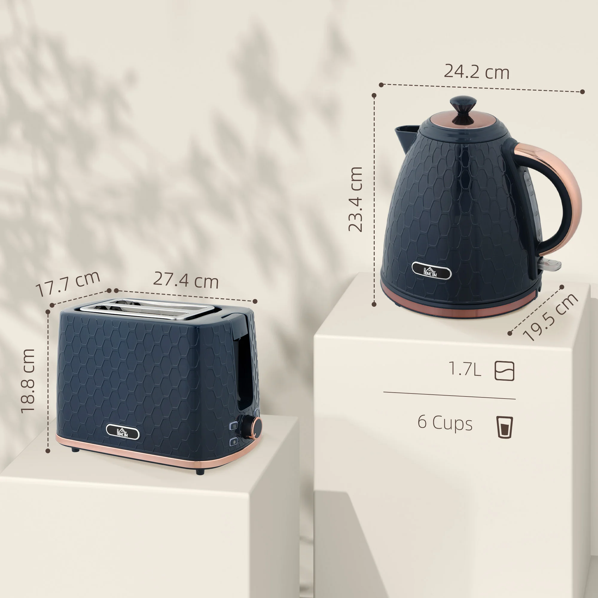 Kettle and 2-Slice Toaster Set
