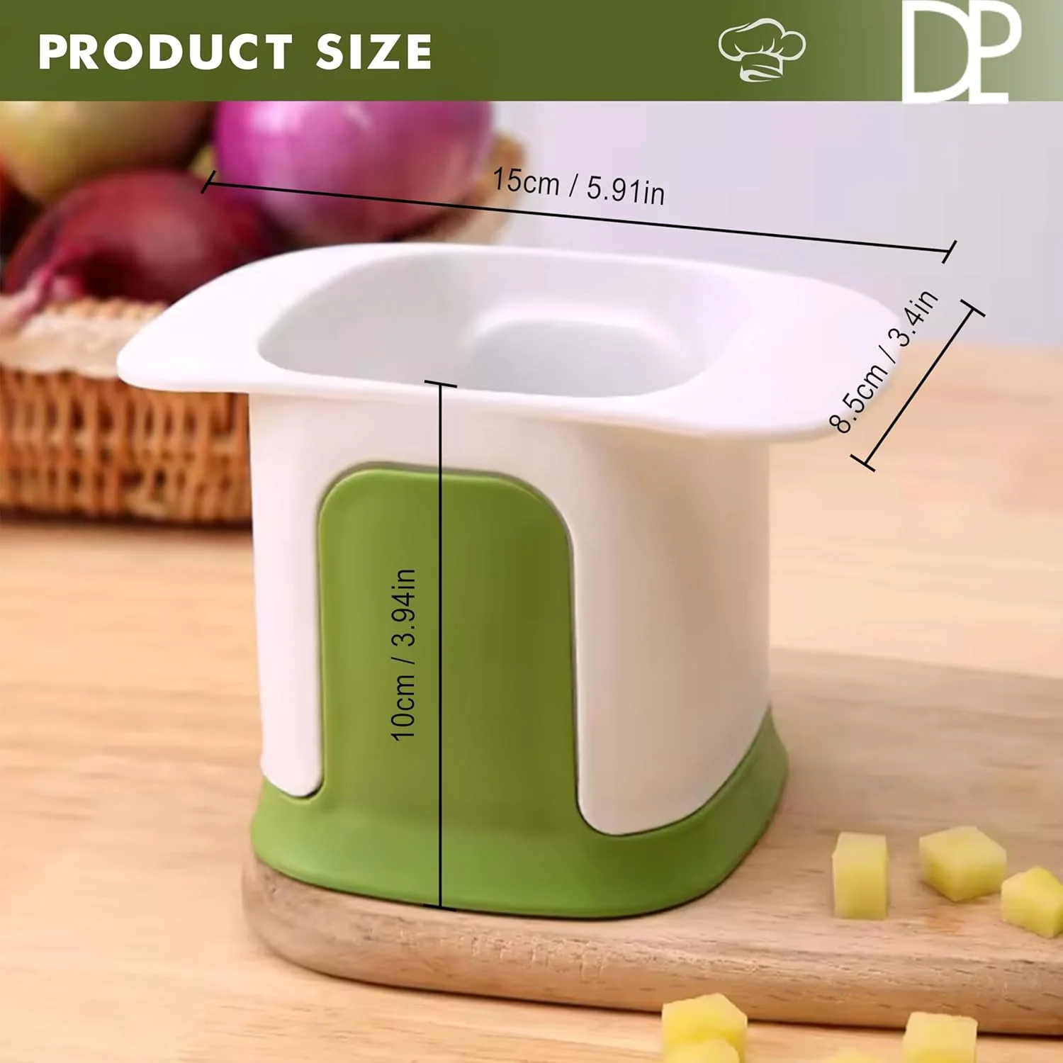 Stainless Steel Cup Slicer: Fast Fruit & Vegetable Chopper | Kitchenixx - Image 3