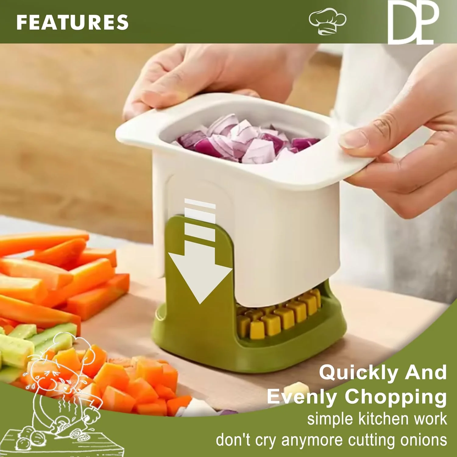 Stainless Steel Cup Slicer: Fast Fruit & Vegetable Chopper | Kitchenixx - Image 5