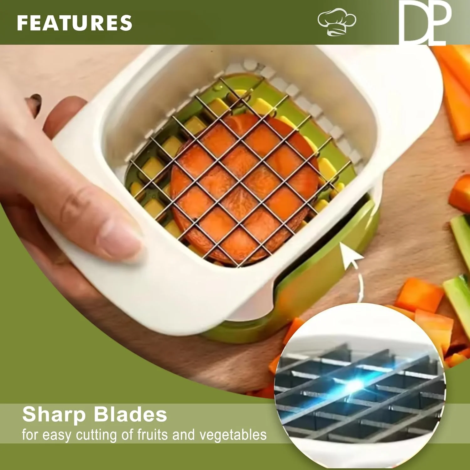 Stainless Steel Cup Slicer: Fast Fruit & Vegetable Chopper | Kitchenixx - Image 2